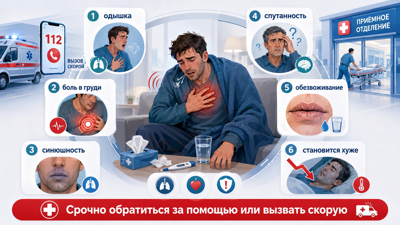 Когда нужна срочная медицинская помощь